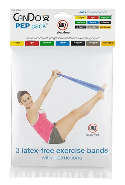 CanDo Low Powder Exercise Band Pep Pack - Easy