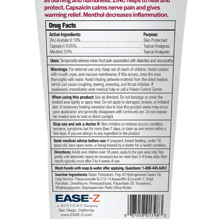 BIOTONE® EASE-Z Diabetics' Pain Relieving Foot Cream