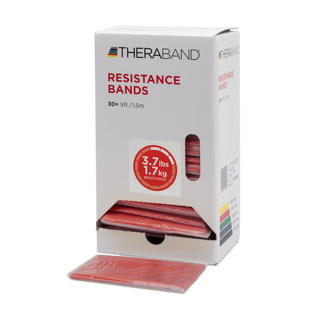 THERABAND Individual Professional Resistance Bands - Dispenser Box, 30 Pack