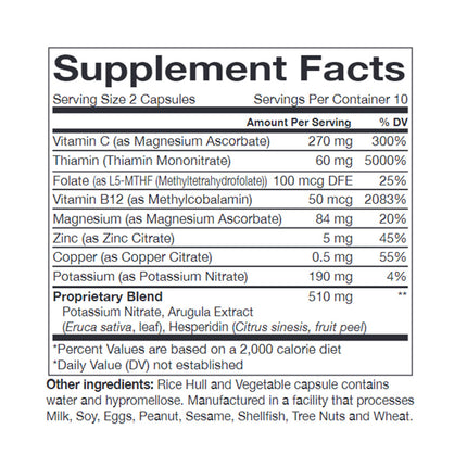 Approved Medical Solutions Nitric Oxide Supplements ingredient list