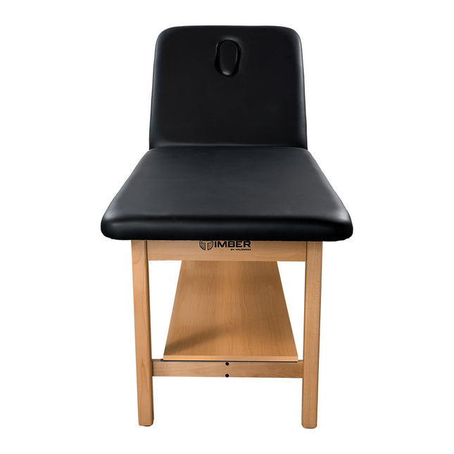 Hausmann Timber Treatment Table in seated position