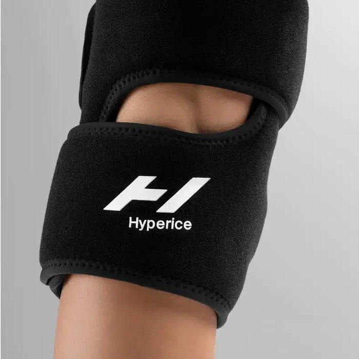 person wearing the Hyperice Venom 2 Leg Heat and Massage Wrap