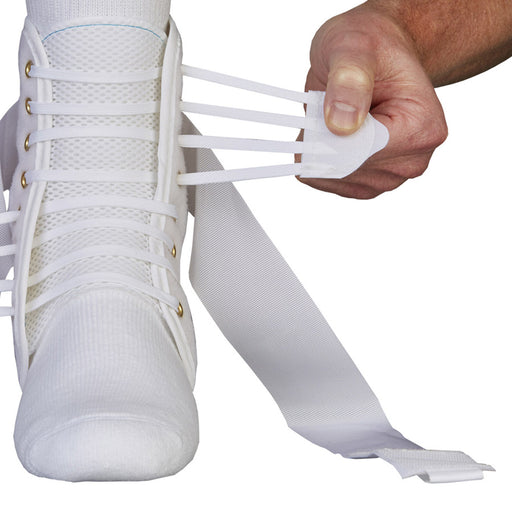 Med Spec ASO Speed Lacer Ankle Stabilizer in white