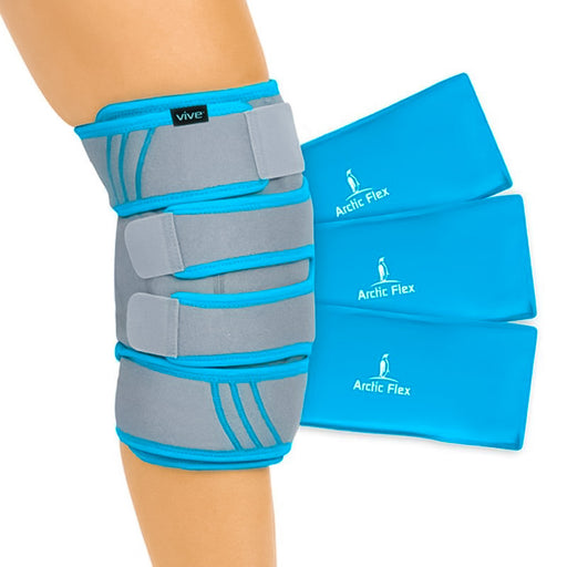 Vive Health Knee Ice Wrap with Arctic Flex gel packs