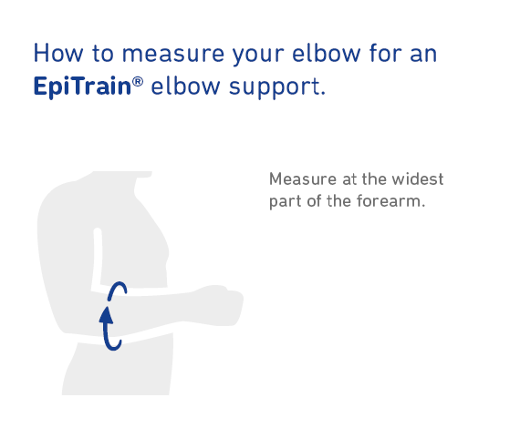 measuring your arm to fit a Bauerfeind EpiTrain Elbow Brace