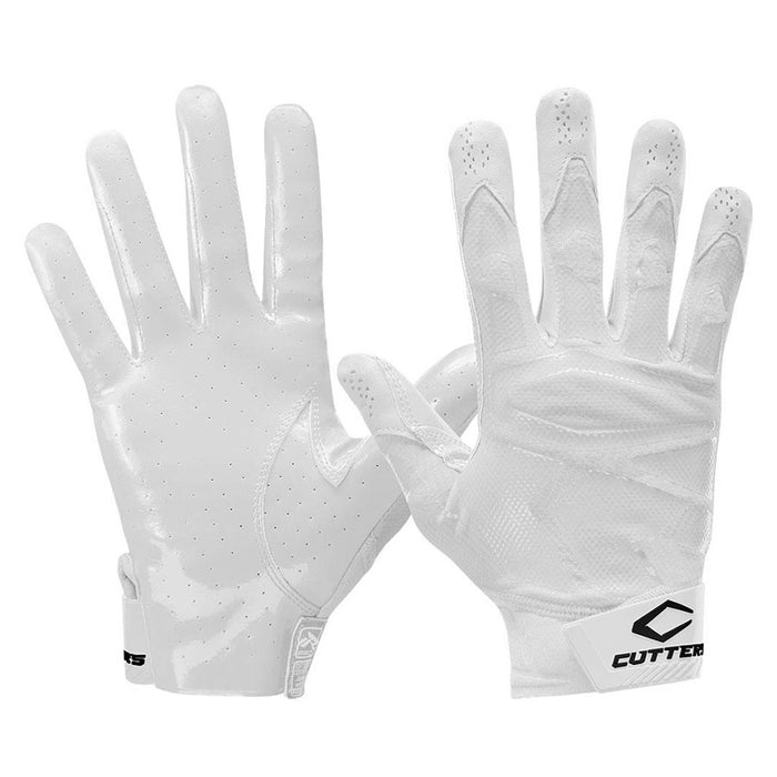 Cutters Rev Pro 4.0 Solid Receiver Gloves in white