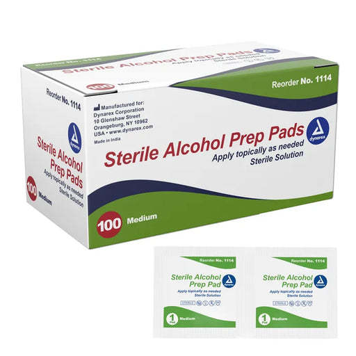 Dynarex Sterile Alcohol Prep Pads 100ct