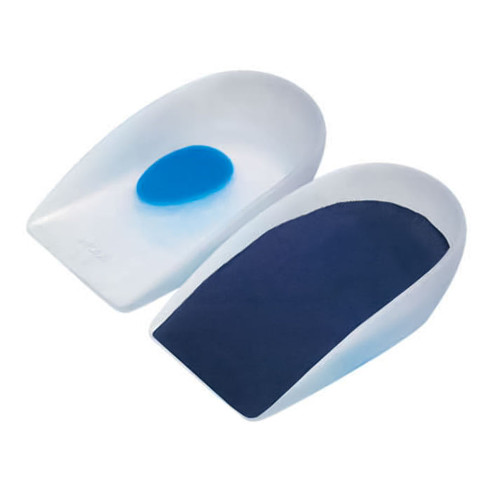 PediFix GelStep Heel Cups with Soft Spur Spot covered and uncovered