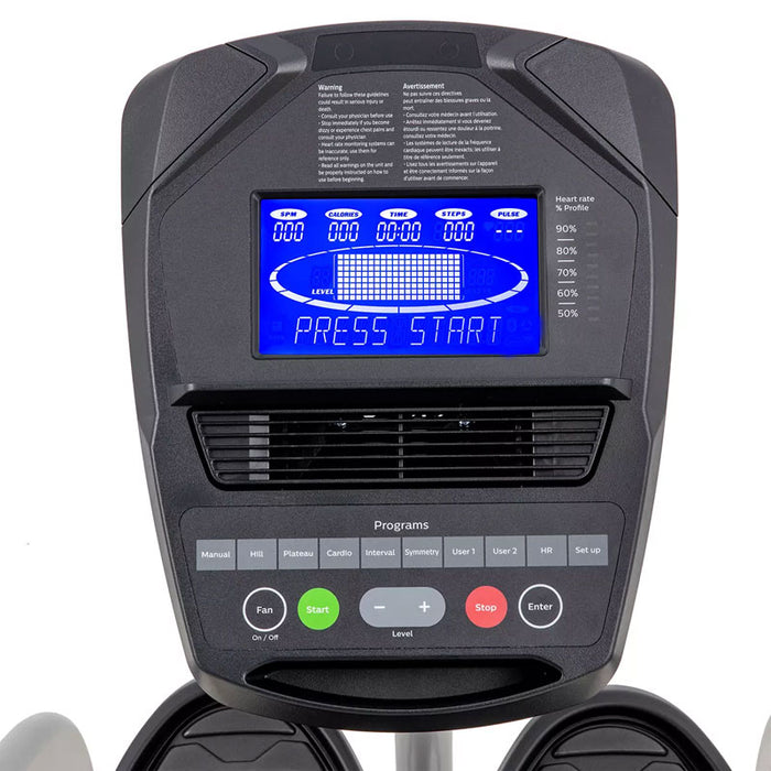 Spirit Fitness MS300 Recumbent Total Body Stepper digital display